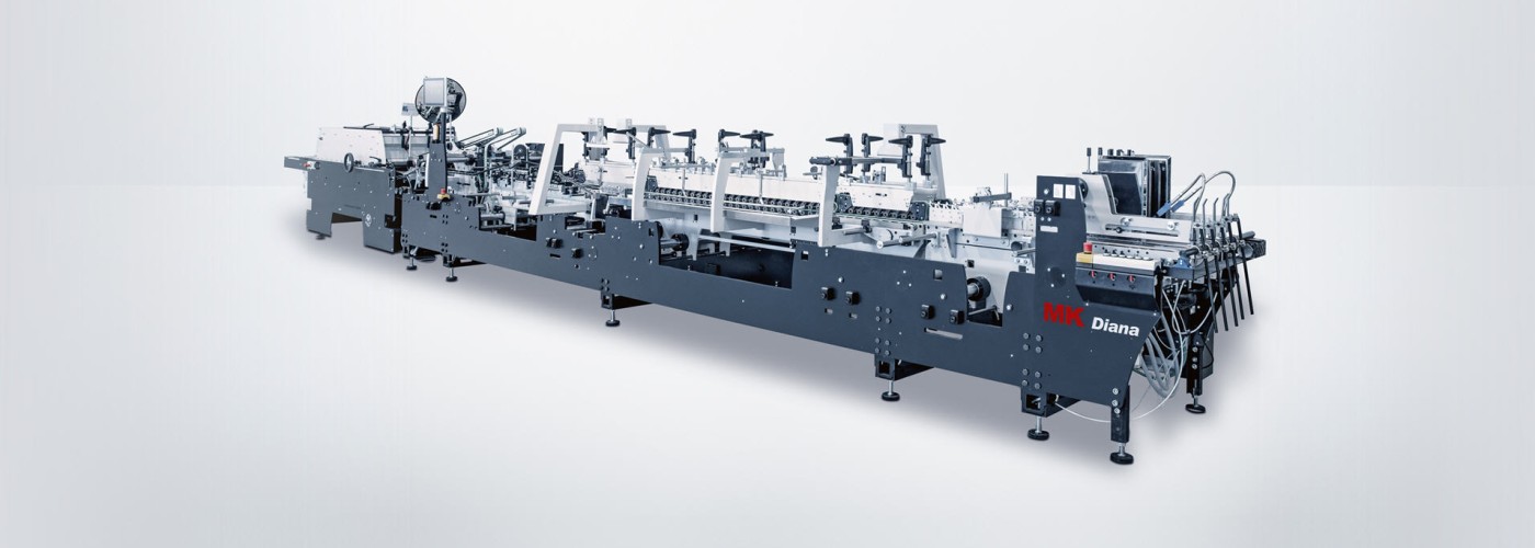 Folding carton gluing machines