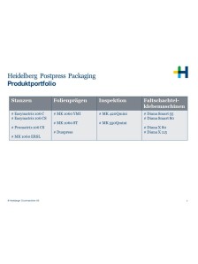 Portfolio Heidelberg Postpress Packaging (DE)