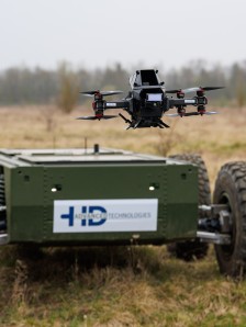 ONDAS Iron Drone System and unmanned ground vehicle (UGV) from HDAT